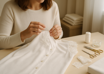 Como dar nova vida a roupas brancas com detalhes sutis e sofisticados