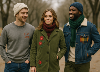 Personalização de roupas para ensaios fotográficos de inverno